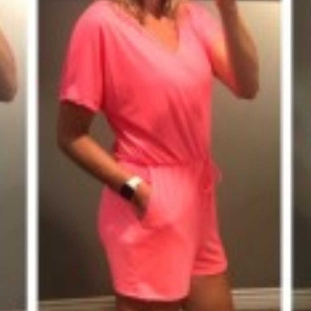 Hot pink romper